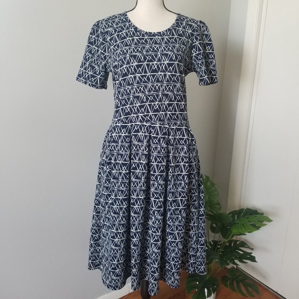 LuLaRoe fit & flare dress with pockets L